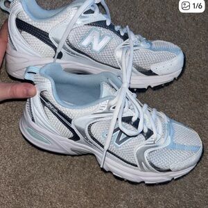 New Balance 530 Women's White and Light Blue Sneakers